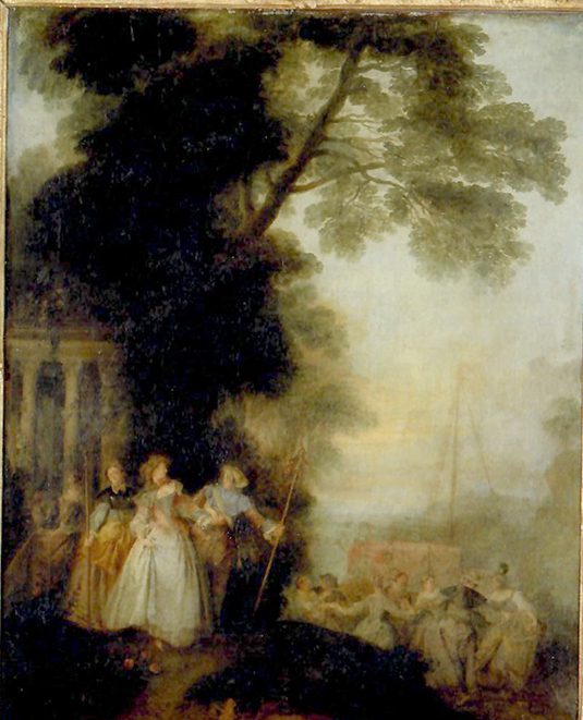 Watteau Drawing Farm in the Porcherons